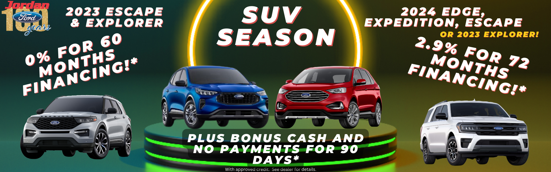 SUV APR offers available on Escape, Explorer, Expedition